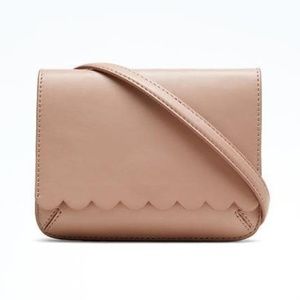 Scallop Italian Leather Mini Crossbody